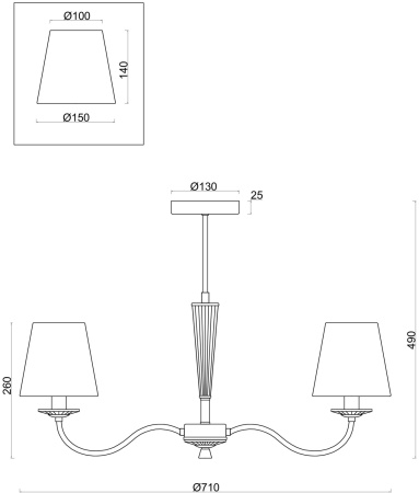 картинка Потолочная люстра Osborn FR2027PL-05BS от магазина BTSvet
