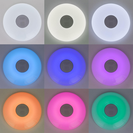 картинка Потолочный светильник светодиодный с пультом регулировкой цветовой температуры и яркости ночной режим RGB MP3 Light & Music CL703M60 от магазина BTSvet