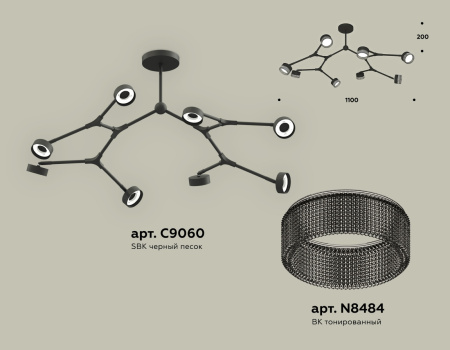 картинка Потолочная люстра на штанге Ambrella TRADITIONAL XB9060203 от магазина BTSvet