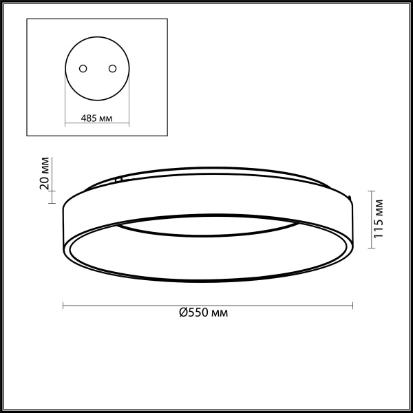 картинка Светодиодный потолочный светильник Sole 4062/50CL от магазина BTSvet