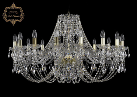 Хрустальная подвесная люстра 11.21.16.360.Gd.Sp