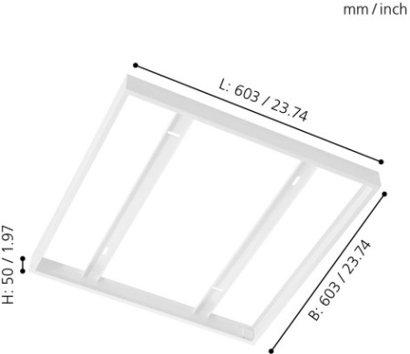 картинка Рама для накладного светильника Salobrena 1 61358 от магазина BTSvet