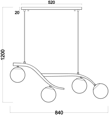 картинка Подвесной светильник Rosella FR8015PL-04BS от магазина BTSvet
