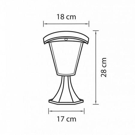 картинка Наземный светодиодный фонарь Lampione 375970 от магазина BTSvet