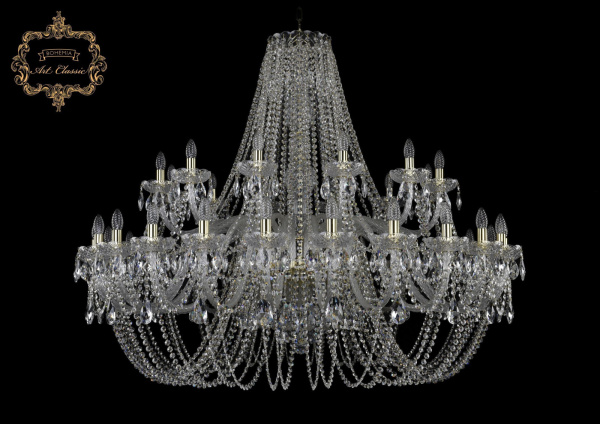 Хрустальная подвесная люстра 11.11.24+12.530.Gd.Sp