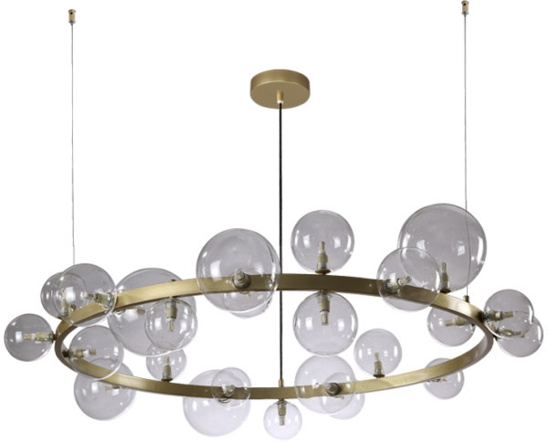 картинка Подвесная люстра светодиодная AGATA SP24 V2 GOLD/TRANSPARENTE от магазина BTSvet