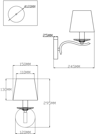 картинка Бра Silvestor V2550-1W от магазина BTSvet
