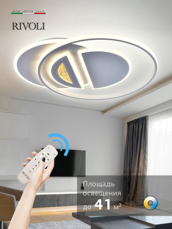 картинка Потолочная люстра светодиодная с пультом регулировкой цветовой температуры и яркости Marta 6056-109 от магазина BTSvet