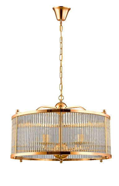 Подвесная люстра TADEO SP6 D600 GOLD/TRANSPARENTE