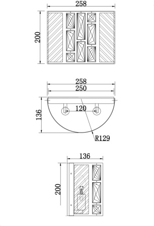 картинка Настенный светильник Mercurio MOD028WL-02CH от магазина BTSvet