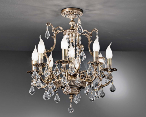 Потолочная люстра 855/8+1PL с хрусталем