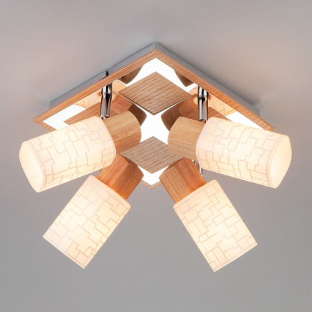 картинка Спот 20029/4 хром/светлое дерево от магазина BTSvet