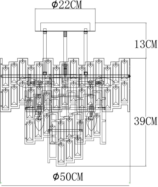 картинка Потолочная люстра хрустальная Mintaka A1005PL-8GO от магазина BTSvet