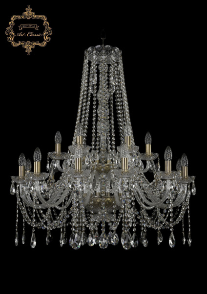 Хрустальная подвесная люстра 11.12.12+6.300.2d.h-98.Br.Sp