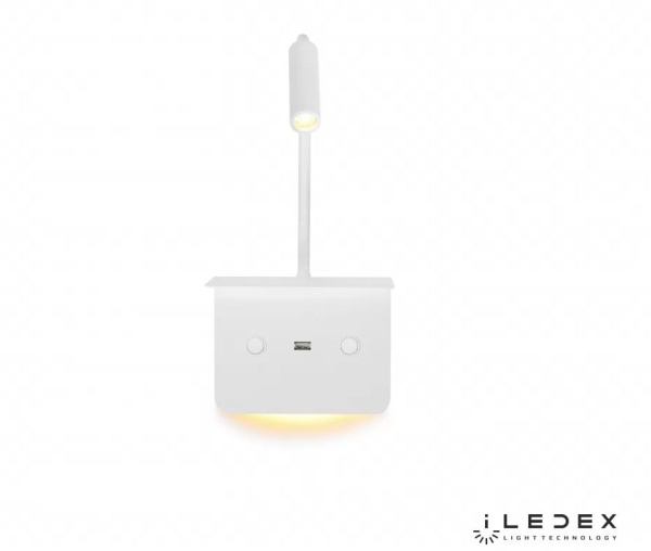 Бра светодиодное с USB-портом и выключателем Support 7031C WH
