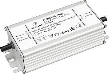Блок питания ARPV-UH24120-PFC (24V, 5.0A, 120W) (Arlight, IP67 Металл, 7 лет) 028085