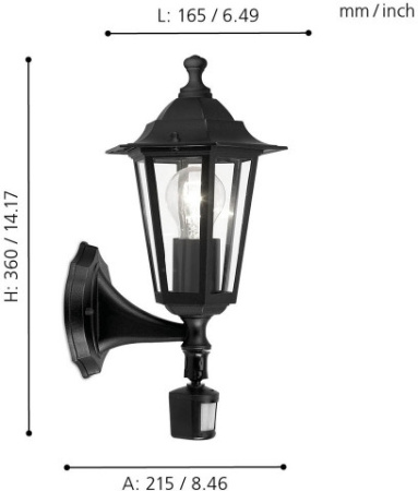 картинка Настенный фонарь уличный Laterna 22469 от магазина BTSvet