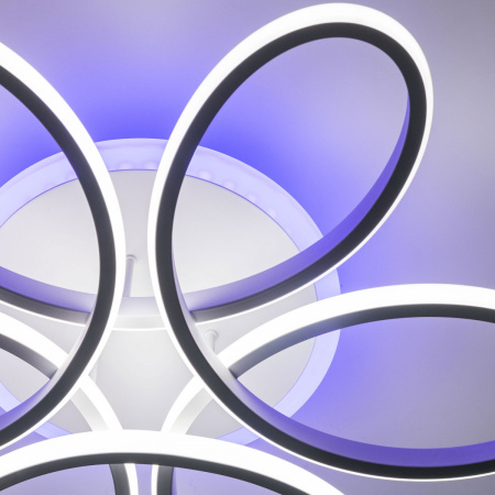 картинка Потолочная люстра светодиодная с управлением смарфоном и пультом регулировка яркости и цветовой температуры Сезар Смарт CL233A150E RGB от магазина BTSvet