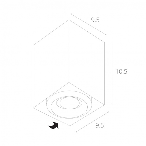 картинка Накладной светильник Pictor A5654PL-1BK от магазина BTSvet