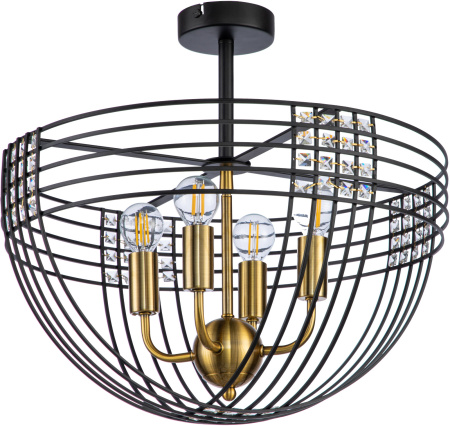 картинка Люстра потолочная на штанге Fresco V000104 (10001/4C Black) от магазина BTSvet