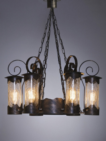 Кованый уличный светильник подвесной Lion 210-96/bc-06