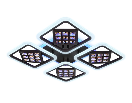 картинка Потолочная люстра светодиодная с пультом регулировкой яркости и цветовой температуры ночным режимом Acrylica Ice FA287 от магазина BTSvet