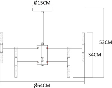 картинка Потолочная люстра светодиодная Ramona A7410PL-24PB от магазина BTSvet