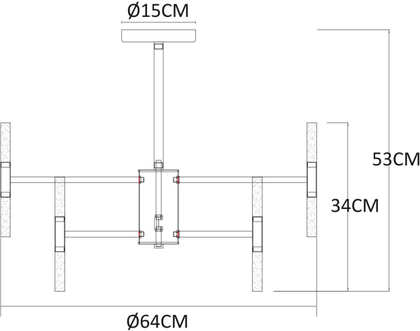 картинка Потолочная люстра светодиодная Ramona A7410PL-24PB от магазина BTSvet