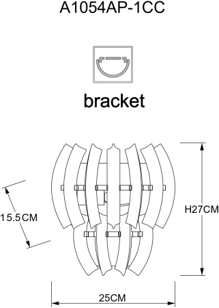 картинка Бра Ella A1054AP-1CC от магазина BTSvet