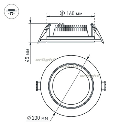 картинка Светодиодная панель встраиваемая LT-R200WH 16W Day White 120deg (Arlight, IP40 Металл, 3 года) 016575 от магазина BTSvet