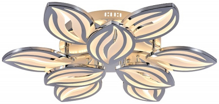 картинка Потолочная люстра диммируемая светодиодная с пультом регулировкой цветовой температуры и ночным режимом 10221/9LED Chrome от магазина BTSvet