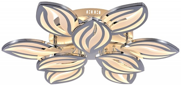 картинка Потолочная люстра диммируемая светодиодная с пультом регулировкой цветовой температуры и ночным режимом 10221/9LED Chrome от магазина BTSvet