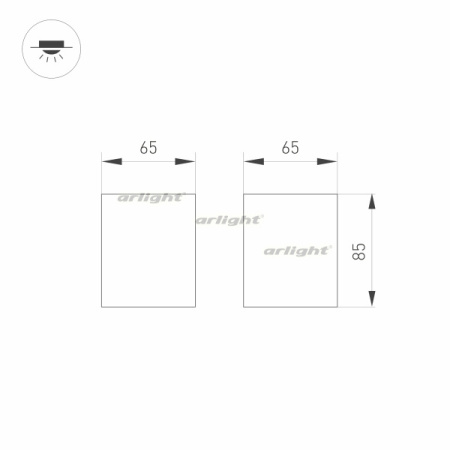 картинка Накладной светильник LED SP-ORIENT-SURFACE-TC-S65x65-10W Day4000 (BK, 30 deg, 230V) (Arlight, IP20 Металл, 5 лет) 031856 от магазина BTSvet