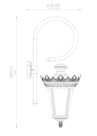 картинка Настенный фонарь уличный LD-FL002 от магазина BTSvet