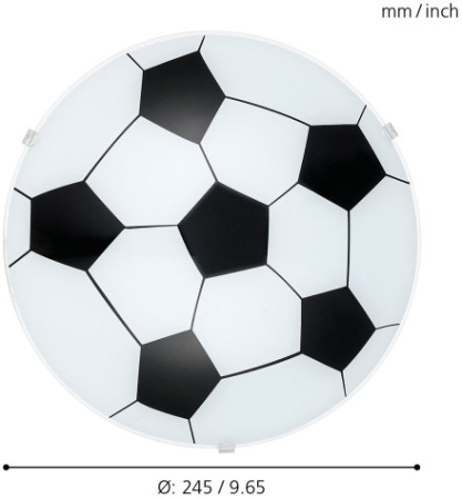 картинка Детский потолочный светильник футбольный мяч для мальчиков Junior 87284 от магазина BTSvet