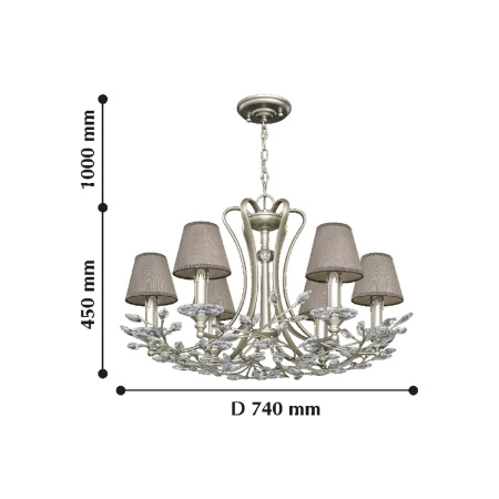 картинка Подвесная люстра с хрусталем Laurel 2173-6P от магазина BTSvet