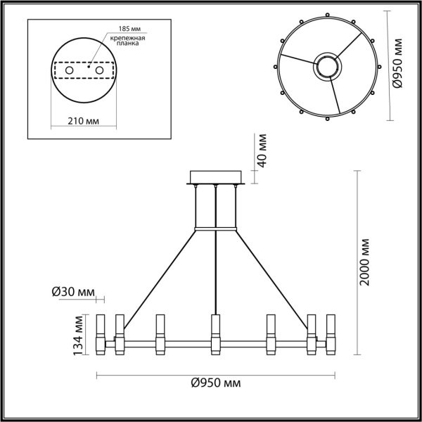 картинка Подвесной светильник Candel 5009/48L от магазина BTSvet