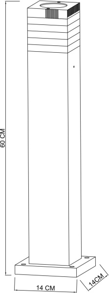 картинка Неземный уличный светильник Hadar A4421PA-1BK от магазина BTSvet