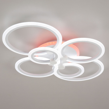 картинка Люстра с пультом Белая Сента CL237B160E RGB от магазина BTSvet