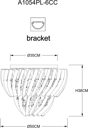 картинка Потолочная люстра Ella A1054PL-6CC от магазина BTSvet