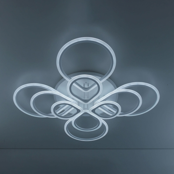 картинка Потолочная люстра светодиодная с управлением голосом и смартфоном с пультом регулировкой цветовой температуры и яркости Транай CL235A200E RGB от магазина BTSvet