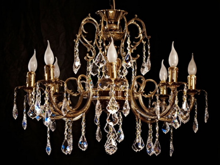 Подвесная люстра 8888/8 PB Leaf crystal