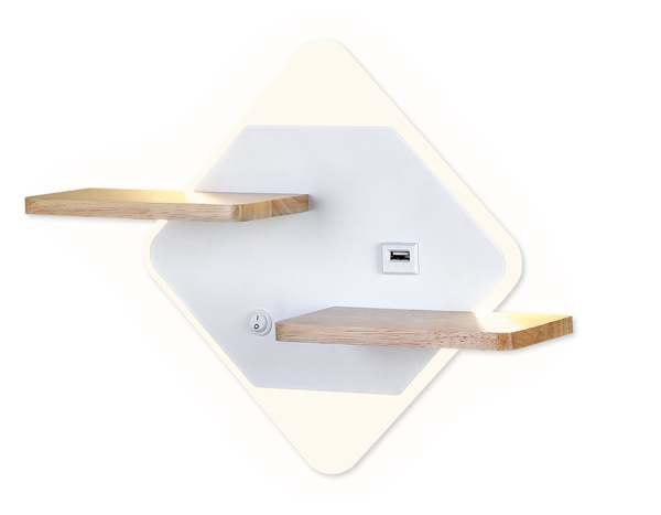 Настенный светильник светодиодный с выключателем и USB-портом FW100