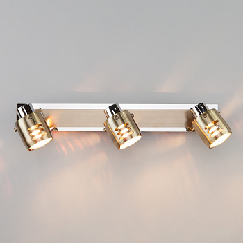 Спот 23463/3 хром/античная бронза