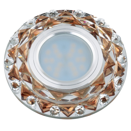 Встраиваемый светильник со светодиодной подсветкой Luciole DLS-L130 GU5.3 CHROME/BROWN
