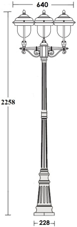 картинка Наземный фонарь MADRID 84309B Bl от магазина BTSvet