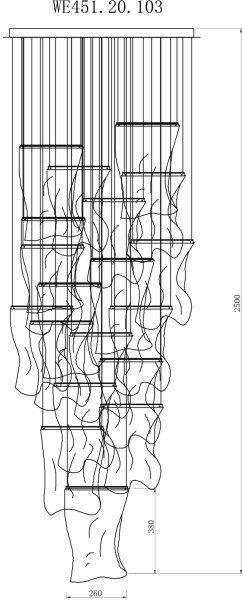 картинка Подвесной светильник светодиодный Hanna WE451.20.103 от магазина BTSvet