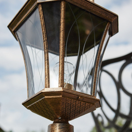 картинка Наземный фонарь уличный Virgo F черное золото (арт. GLXT-1450F) от магазина BTSvet