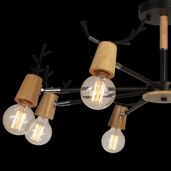 картинка Потолочная люстра для детской Sven 10024/8 Black от магазина BTSvet