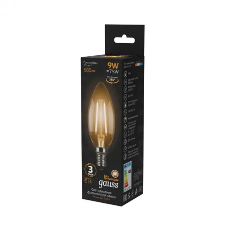 картинка Лампочка LED Filament Candle E14 9W 2700К 1/10/50 103801109 от магазина BTSvet